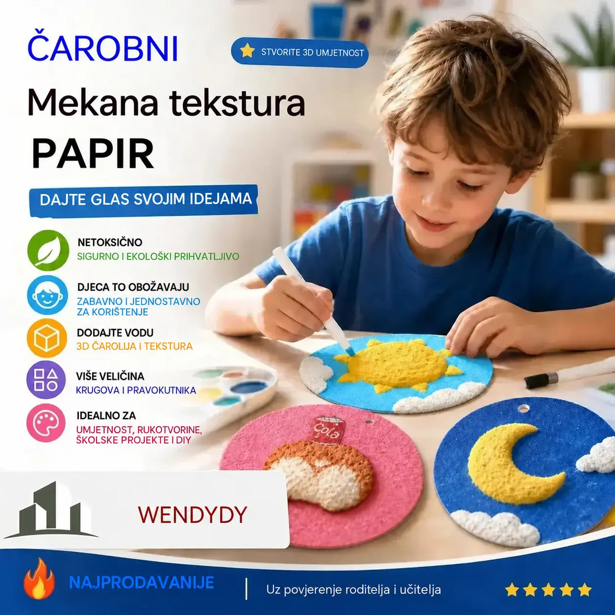 🎁Posebna iznenađujuća ponuda! 🔮Ovladajte čarolijom crtanja! 👩‍🎨Papir za crtanje s teksturom pjene