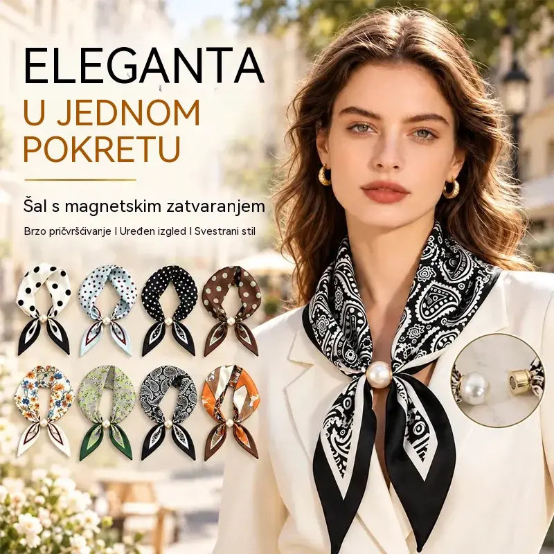 ✨ Paket od 4 uske svilene marama - odišu elegancijom i profinjenošću! Nježna tekstura, svestrane i jednostavne za kombiniranje