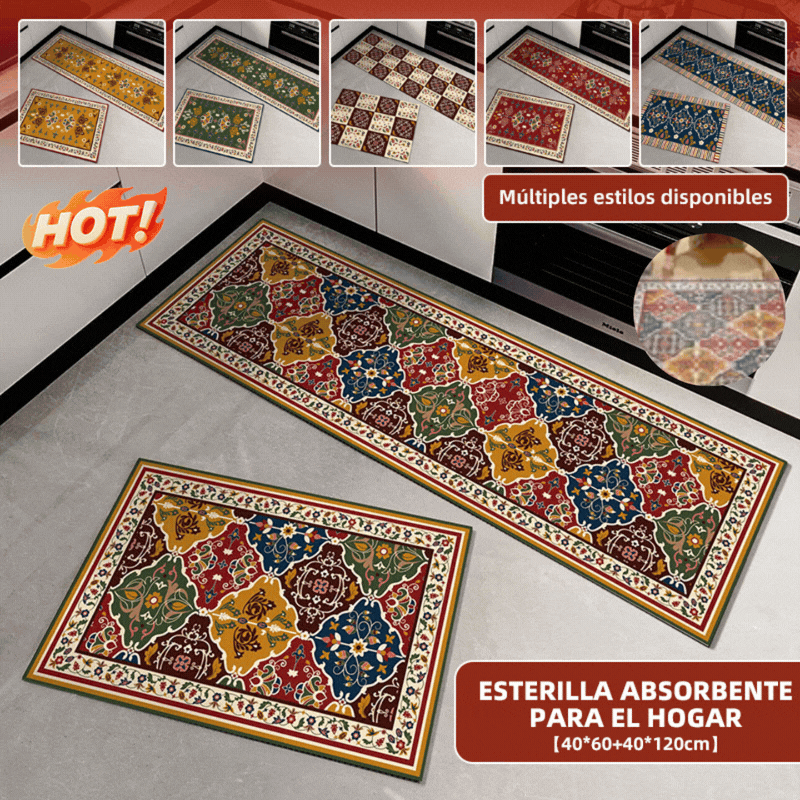 🔥【40cm × 60cm + 40cm × 120cm】🏠 Super upijajuća prostirka za pod, protuklizna, brzo se suši, lijepa i praktična – za dom