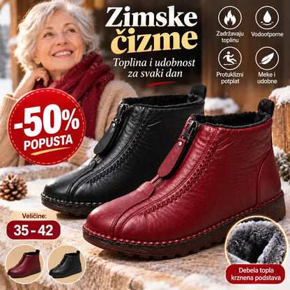 🔥【35-41】 Ručno izrađene talijanske ženske gležnjače od prave kože s protukliznim potplatom