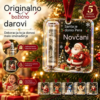 🎄 Božićni ukras za novac ✨ Ukras za božićno drvce koji skriva novčanice – kreativan i iznenađujući blagdanski poklon.