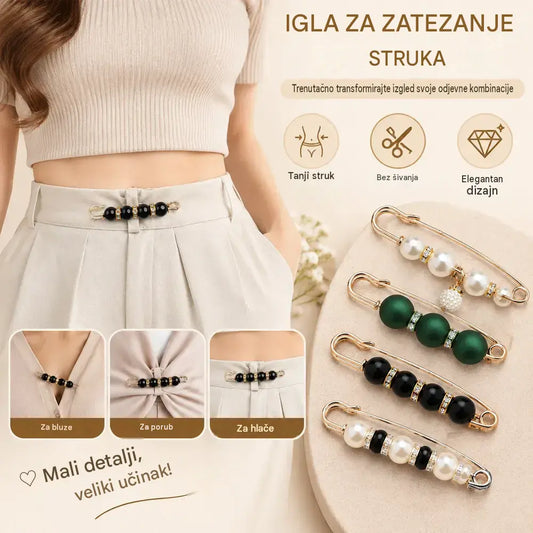 ✨ Elegantne biserne kopče za podešavanje struka i dekoltea (set od 12 komada: 6 modela x 2 komada) 👗 | 💎 Bez krojenja · Elegantno i praktično