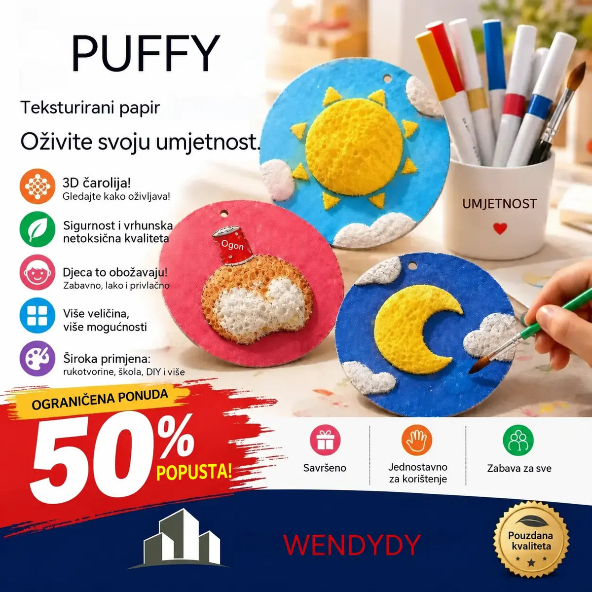 🎁Posebna iznenađujuća ponuda! 🔮Ovladajte čarolijom crtanja! 👩‍🎨Papir za crtanje s teksturom pjene