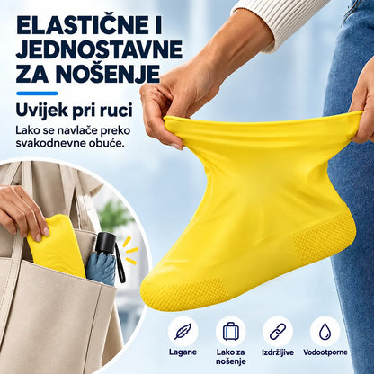 【2 para za 18 €】Spriječi da ti se tenisice smoče! Izdržljive vodootporne navlake za obuću: neklizajuće i sklopive – savršene za nošenje u torbi 🌧️