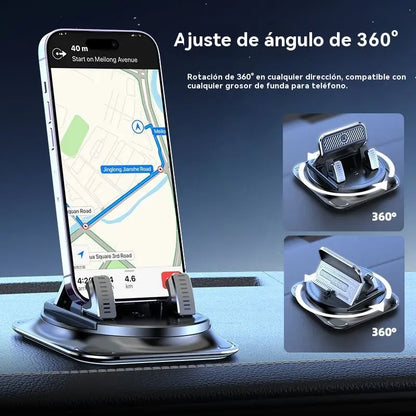 🚗 Soporte para móvil 2 en 1 para coche, giratorio 360° y antideslizante