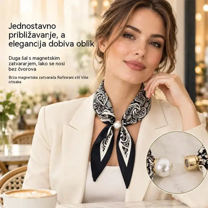 ✨ Paket od 4 uske svilene marama - odišu elegancijom i profinjenošću! Nježna tekstura, svestrane i jednostavne za kombiniranje
