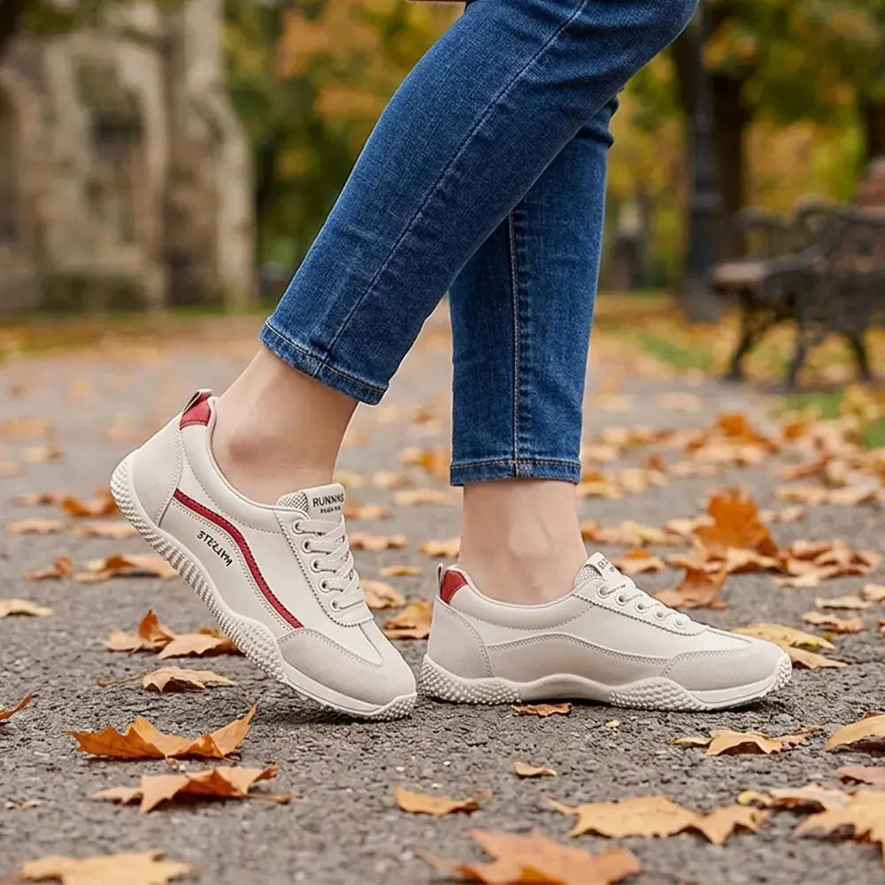 👟【35-40】Ženske tenisice njemačkog stila s okruglim vrhom – lagane, prozračne, ravne, cipele za svaki dan – klasičan bijeli dizajn