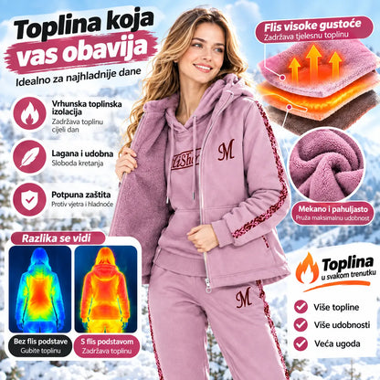 🔥【Duge hlače + majica s kapuljačom + jakna】Novi sportsko-ležerni komplet za jesen/zimu 2026. – podstavljen i topao